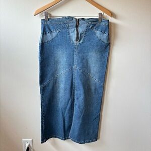 Vese Y2K Denim Maxi Skirt